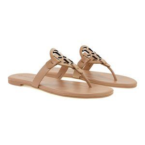 (NEW) Tory Burch Light Makeup Miller Soft Leather Sandal - Women